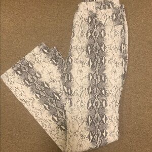 Snake Print denim Pants